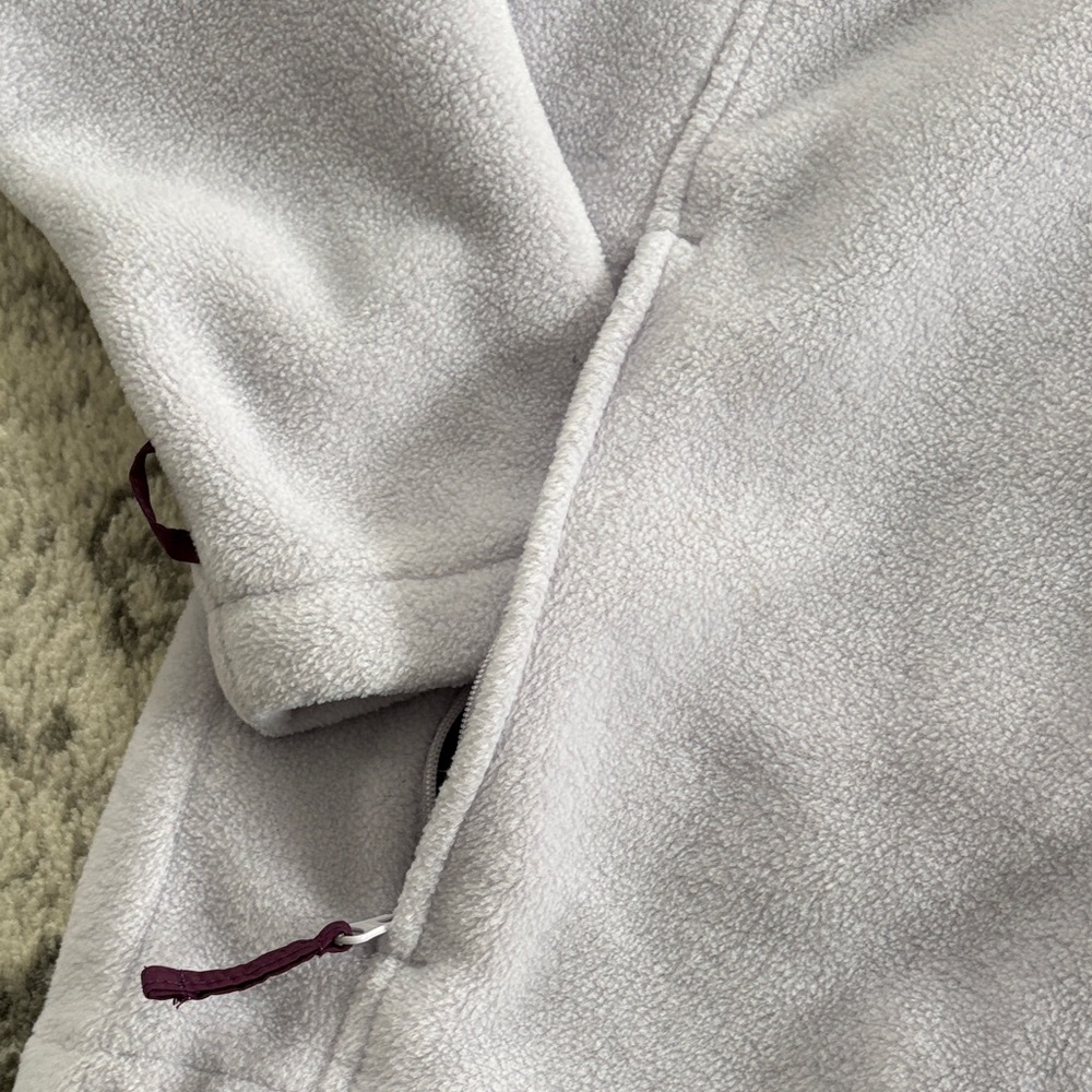 Columbia Fleece Jacket with Burgundy Yoke - Picture 3 of 9